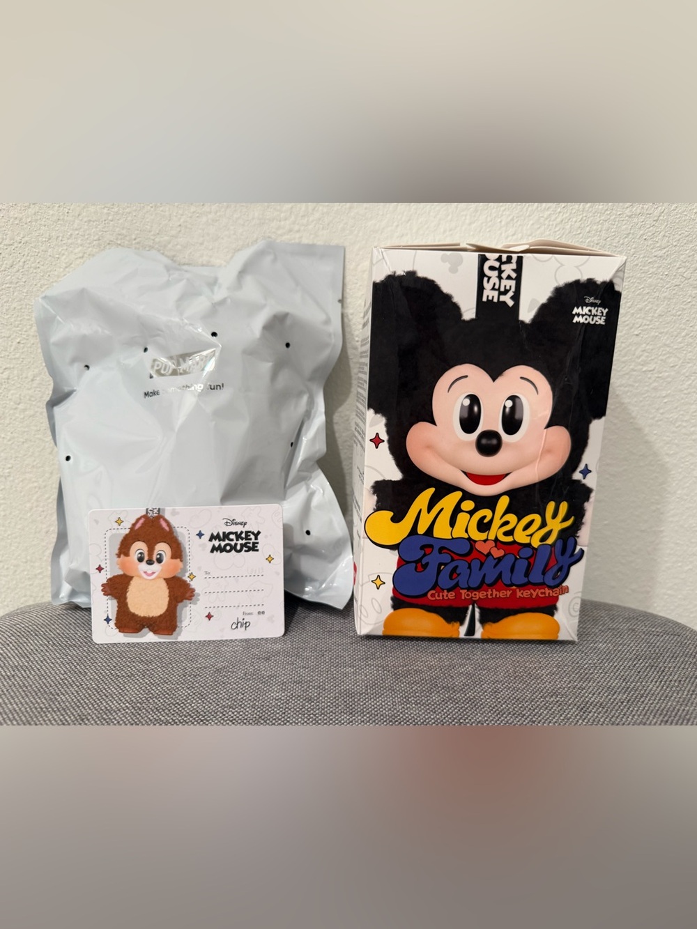 Pop Mart Mickey Family Cute Together Keychain - Confirmed Chip